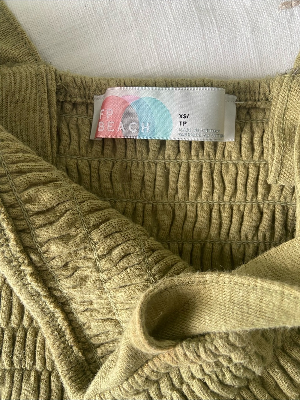 Free People Smocked Wide Leg Homecoming Jumper Linen Blend Size XS EUC - Picture 9 of 12